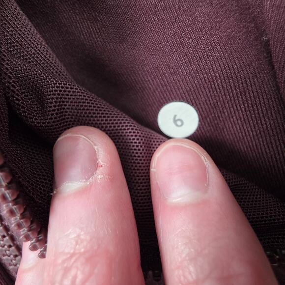 Lululemon Define Jacket (Exhale) Bordeaux Red Size 6 Rare Lace Mesh Back - Picture 8 of 8